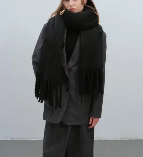 MININAI Women CasModazoneere Feel Scarf, Soft Warm Winter Scarf for Cold Weather, Christmas Blanket Scarves PasModazoneina Shawl Wrap - 2