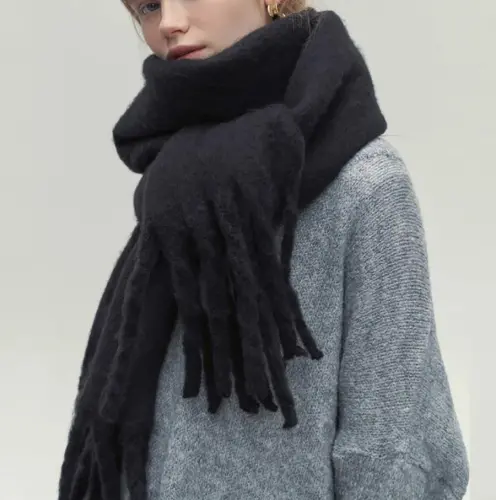 MININAI Women CasModazoneere Feel Scarf, Soft Warm Winter Scarf for Cold Weather, Christmas Blanket Scarves PasModazoneina Shawl Wrap - 5