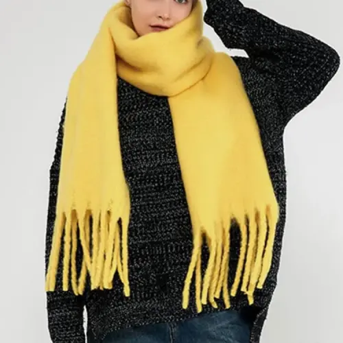 MININAI Women CasModazoneere Feel Scarf, Soft Warm Winter Scarf for Cold Weather, Christmas Blanket Scarves PasModazoneina Shawl Wrap - 3