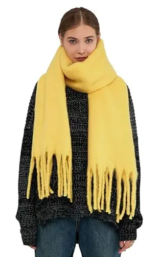 MININAI Women CasModazoneere Feel Scarf, Soft Warm Winter Scarf for Cold Weather, Christmas Blanket Scarves PasModazoneina Shawl Wrap - 6