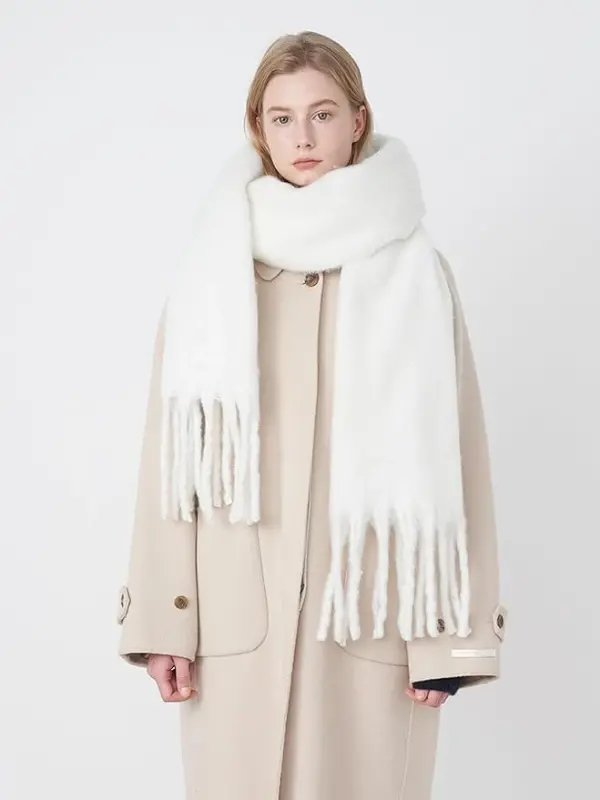 MININAI Women CasModazoneere Feel Scarf, Soft Warm Winter Scarf for Cold Weather, Christmas Blanket Scarves PasModazoneina Shawl Wrap - 5