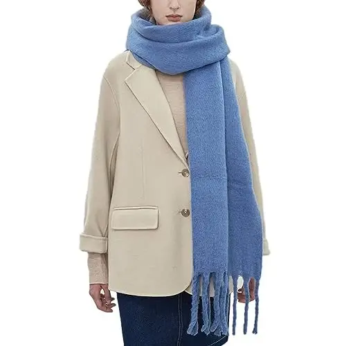 MININAI Women CasModazoneere Feel Scarf, Soft Warm Winter Scarf for Cold Weather, Christmas Blanket Scarves PasModazoneina Shawl Wrap 