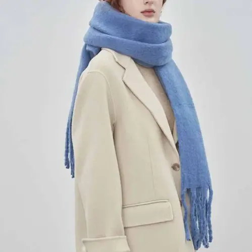 MININAI Women CasModazoneere Feel Scarf, Soft Warm Winter Scarf for Cold Weather, Christmas Blanket Scarves PasModazoneina Shawl Wrap - MODAZONE (1)