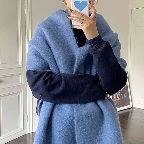 MININAI Women CasModazoneere Feel Scarf, Soft Warm Winter Scarf for Cold Weather, Christmas Blanket Scarves PasModazoneina Shawl Wrap - 3