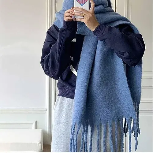 MININAI Women CasModazoneere Feel Scarf, Soft Warm Winter Scarf for Cold Weather, Christmas Blanket Scarves PasModazoneina Shawl Wrap - 5