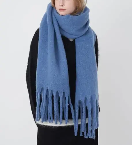 MININAI Women CasModazoneere Feel Scarf, Soft Warm Winter Scarf for Cold Weather, Christmas Blanket Scarves PasModazoneina Shawl Wrap - 7