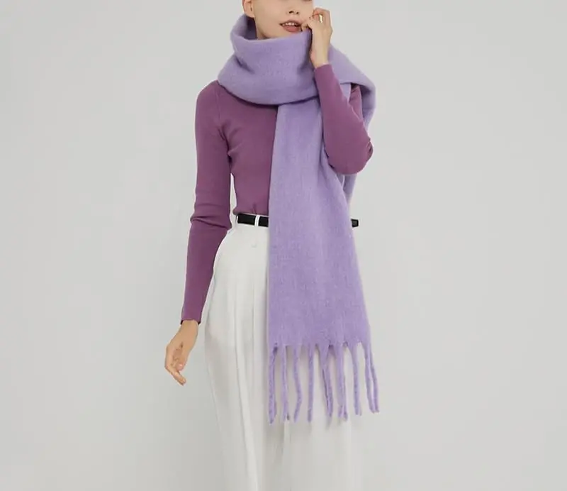 MININAI Women CasModazoneere Feel Scarf, Soft Warm Winter Scarf for Cold Weather, Christmas Blanket Scarves PasModazoneina Shawl Wrap - 3