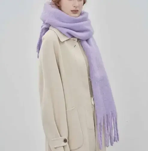 MININAI Women CasModazoneere Feel Scarf, Soft Warm Winter Scarf for Cold Weather, Christmas Blanket Scarves PasModazoneina Shawl Wrap - MODAZONE (1)