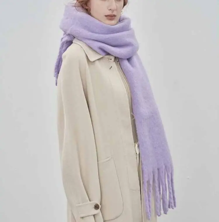 MININAI Women CasModazoneere Feel Scarf, Soft Warm Winter Scarf for Cold Weather, Christmas Blanket Scarves PasModazoneina Shawl Wrap - 2