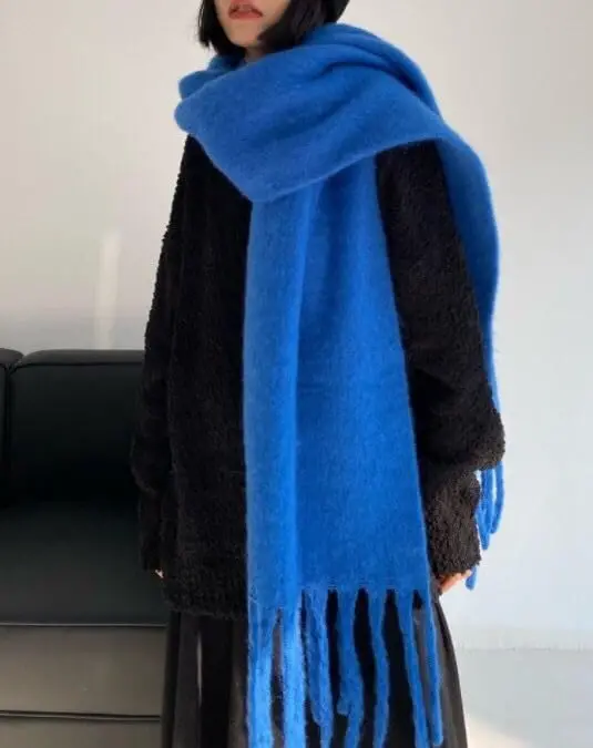 MININAI Women CasModazoneere Feel Scarf, Soft Warm Winter Scarf for Cold Weather, Christmas Blanket Scarves PasModazoneina Shawl Wrap - 6