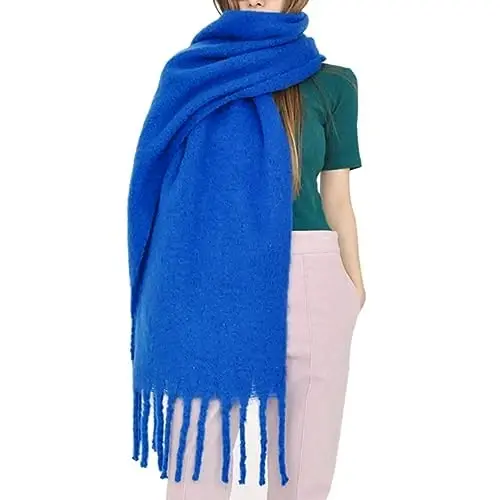 MININAI Women CasModazoneere Feel Scarf, Soft Warm Winter Scarf for Cold Weather, Christmas Blanket Scarves PasModazoneina Shawl Wrap - 1