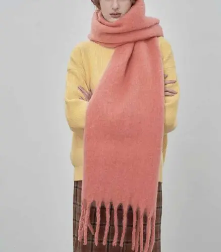 MININAI Women CasModazoneere Feel Scarf, Soft Warm Winter Scarf for Cold Weather, Christmas Blanket Scarves PasModazoneina Shawl Wrap - 3