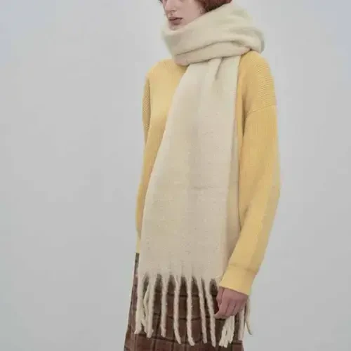 MININAI Women CasModazoneere Feel Scarf, Soft Warm Winter Scarf for Cold Weather, Christmas Blanket Scarves PasModazoneina Shawl Wrap - 2