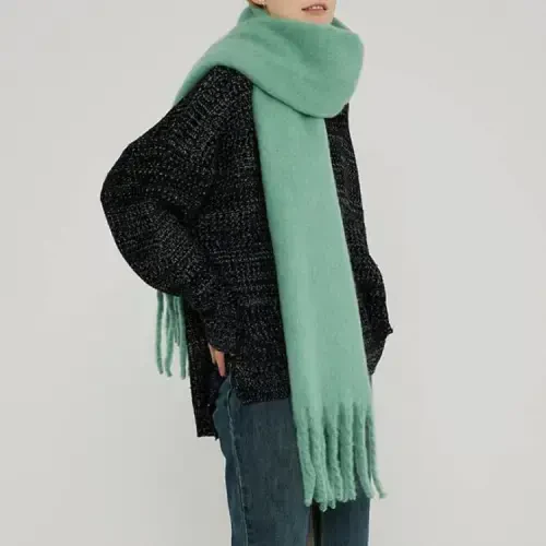 MININAI Women CasModazoneere Feel Scarf, Soft Warm Winter Scarf for Cold Weather, Christmas Blanket Scarves PasModazoneina Shawl Wrap - MODAZONE (1)