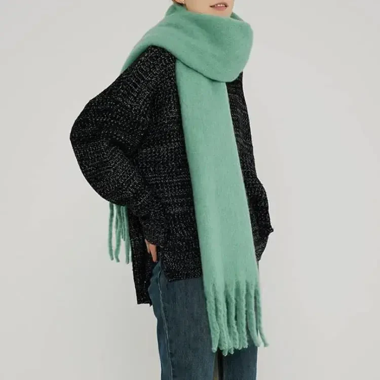 MININAI Women CasModazoneere Feel Scarf, Soft Warm Winter Scarf for Cold Weather, Christmas Blanket Scarves PasModazoneina Shawl Wrap - 2