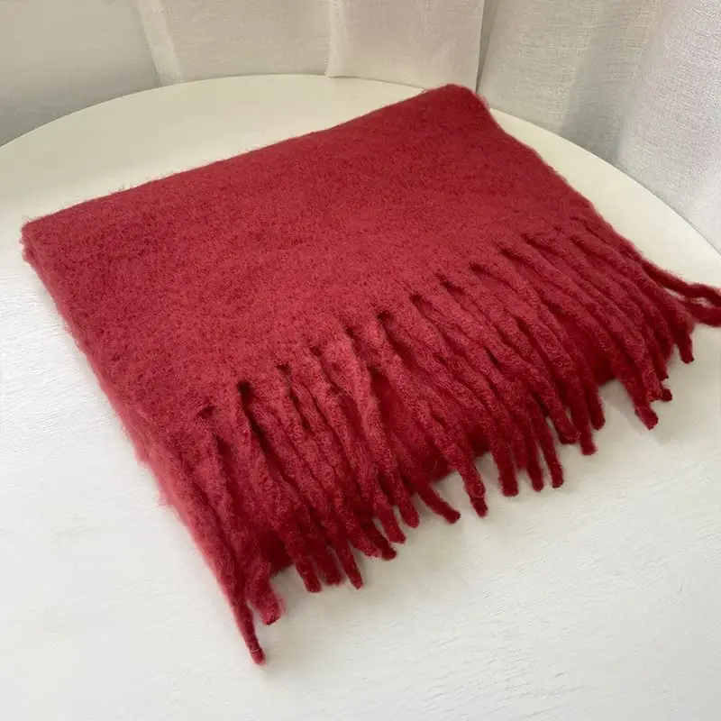MININAI Women CasModazoneere Feel Scarf, Soft Warm Winter Scarf for Cold Weather, Christmas Blanket Scarves PasModazoneina Shawl Wrap - 5