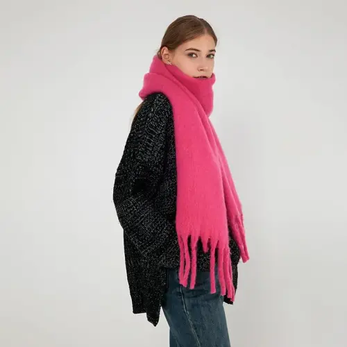 MININAI Women CasModazoneere Feel Scarf, Soft Warm Winter Scarf for Cold Weather, Christmas Blanket Scarves PasModazoneina Shawl Wrap - 6