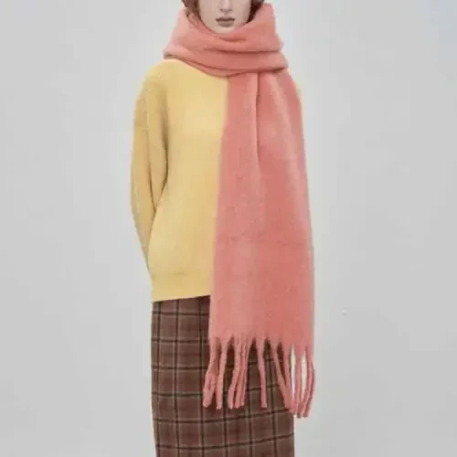 MININAI Women CasModazoneere Feel Scarf, Soft Warm Winter Scarf for Cold Weather, Christmas Blanket Scarves PasModazoneina Shawl Wrap - 2