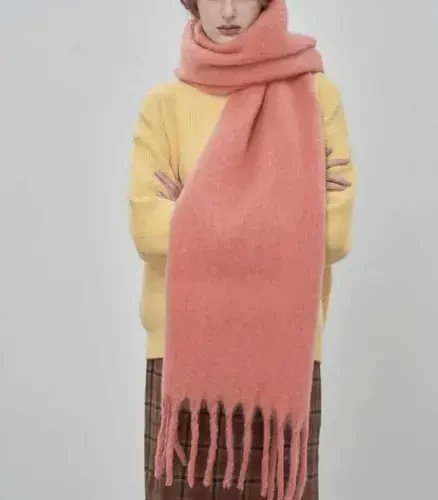 MININAI Women CasModazoneere Feel Scarf, Soft Warm Winter Scarf for Cold Weather, Christmas Blanket Scarves PasModazoneina Shawl Wrap - 3