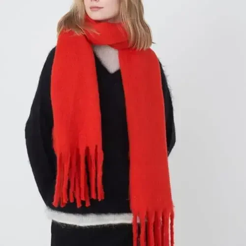 MININAI Women CasModazoneere Feel Scarf, Soft Warm Winter Scarf for Cold Weather, Christmas Blanket Scarves PasModazoneina Shawl Wrap - 2