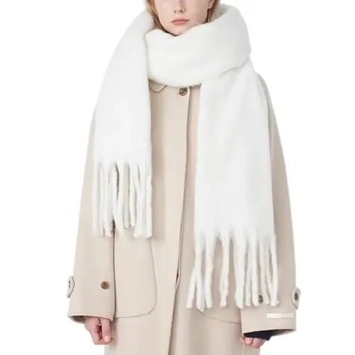 MININAI Women CasModazoneere Feel Scarf, Soft Warm Winter Scarf for Cold Weather, Christmas Blanket Scarves PasModazoneina Shawl Wrap 