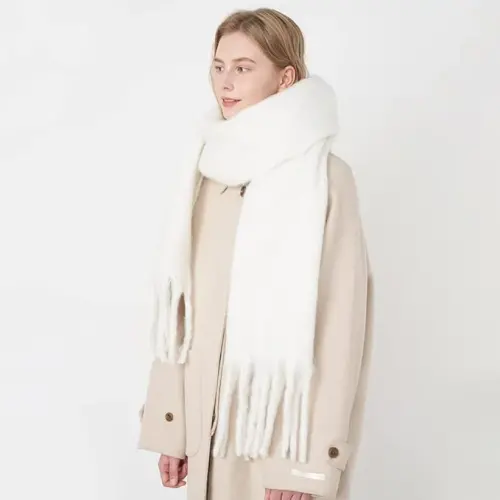 MININAI Women CasModazoneere Feel Scarf, Soft Warm Winter Scarf for Cold Weather, Christmas Blanket Scarves PasModazoneina Shawl Wrap - 2