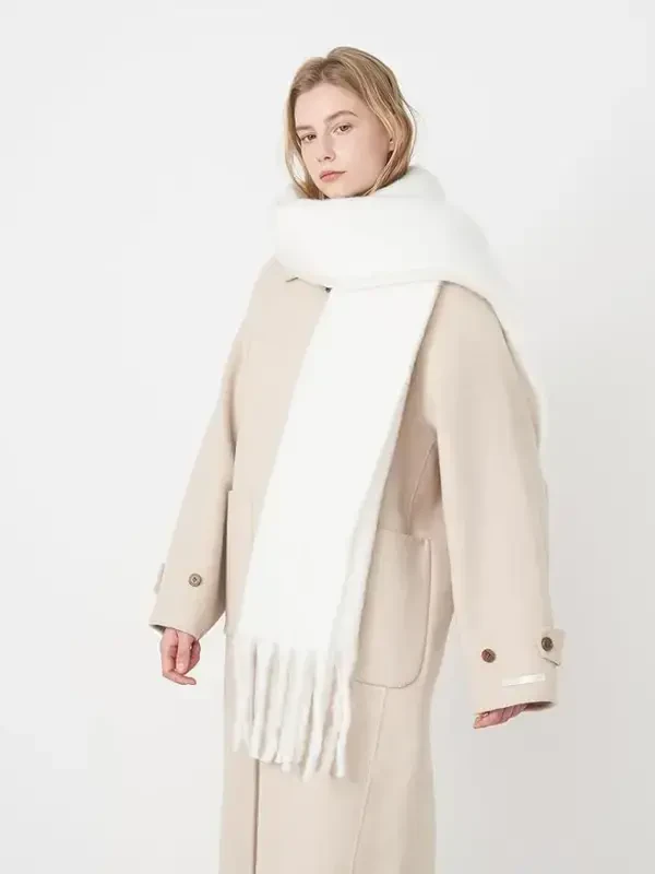 MININAI Women CasModazoneere Feel Scarf, Soft Warm Winter Scarf for Cold Weather, Christmas Blanket Scarves PasModazoneina Shawl Wrap - 3