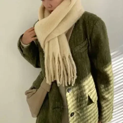 MININAI Women CasModazoneere Feel Scarf, Soft Warm Winter Scarf for Cold Weather, Christmas Blanket Scarves PasModazoneina Shawl Wrap - 3