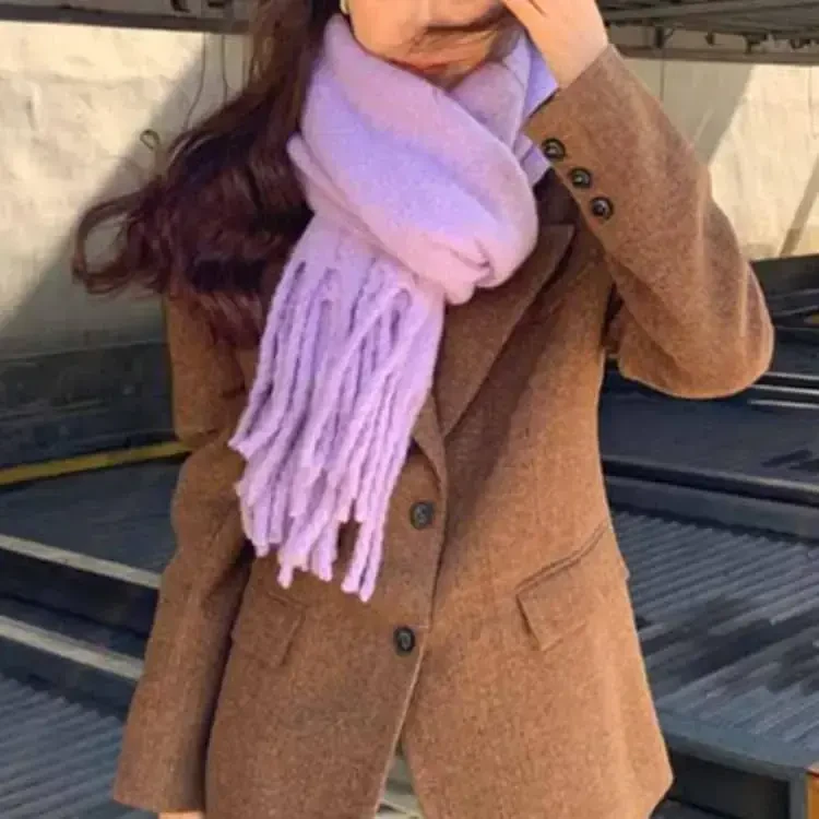 MININAI Women CasModazoneere Feel Scarf, Soft Warm Winter Scarf for Cold Weather, Christmas Blanket Scarves PasModazoneina Shawl Wrap - 6