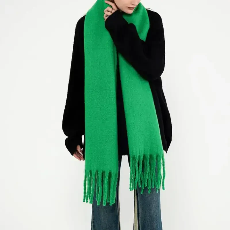 MININAI Women CasModazoneere Feel Scarf, Soft Warm Winter Scarf for Cold Weather, Christmas Blanket Scarves PasModazoneina Shawl Wrap - 3