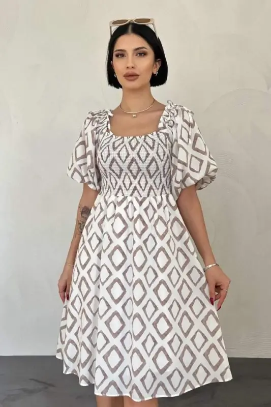 Mink Checkered Summer Dress - 2