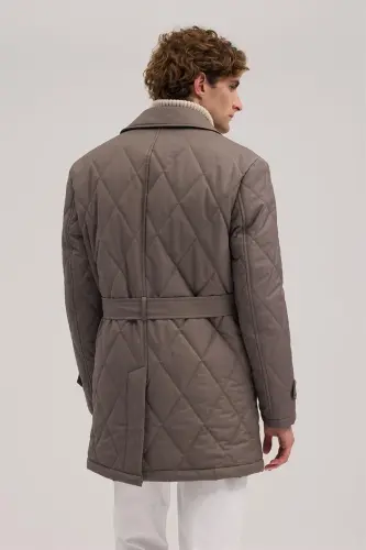 Mink Comfort Fit Baby Collar Zippered Jacket - 4