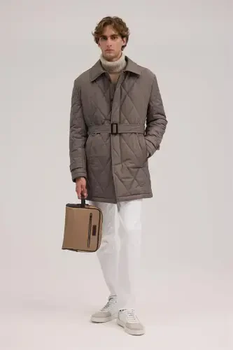 Mink Comfort Fit Baby Collar Zippered Jacket - 2