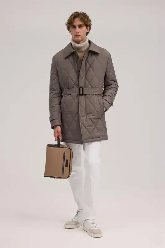 Mink Comfort Fit Baby Collar Zippered Jacket - 2