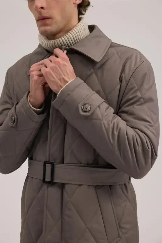 Mink Comfort Fit Baby Collar Zippered Jacket - 3