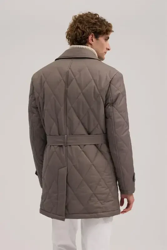 Mink Comfort Fit Baby Collar Zippered Jacket - 4