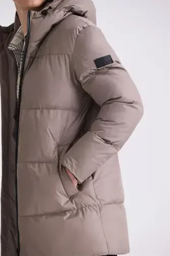 Mink Comfort Fit Hooded Fully-Filled Winter Coat - 3