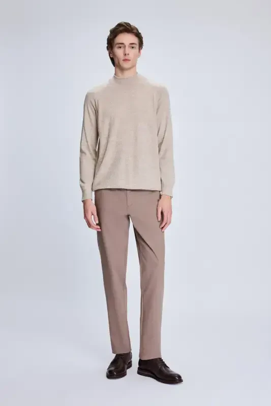 Mink Dynamic Fit Patterned Side Pocket Casual Jogger Pants-Mink - 2