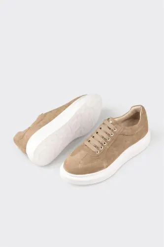 Mink Leather Men's Sneaker-Mink - 3