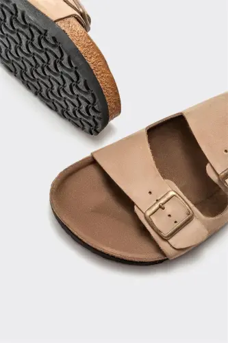 Mink Leather Women's Slippers - 4