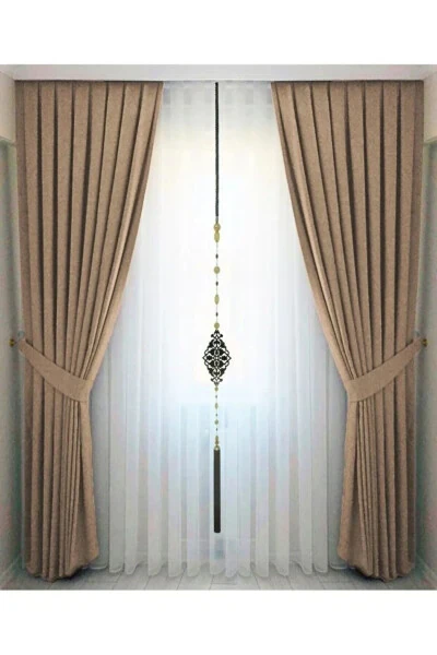 Mink Pleated Velvet Blackout Curtain High Quality Single Panel - 4