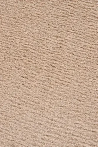 Mink Post Weaving Carpet Plush Rabbit Fur Feeling Antibacterial-Beige - 3