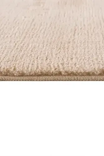 Mink Post Weaving Carpet Plush Rabbit Fur Feeling Antibacterial-Beige - 4