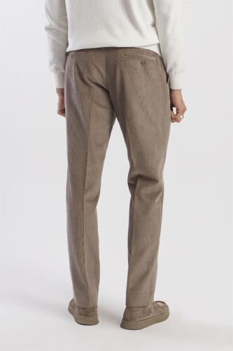 Mink Regular Fit 100% Cotton Velvet Trousers - 4