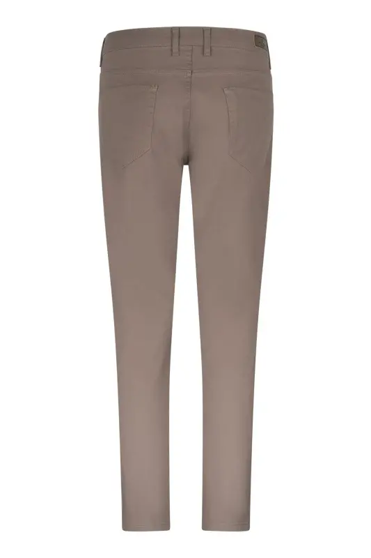Mink Regular Fit 5 Pocket Cotton Canvas Pants-Mink - 2