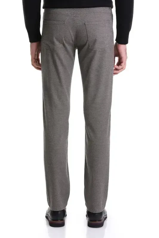 Mink Regular Fit Plain 5 Pocket Cotton Jeans-V - 5