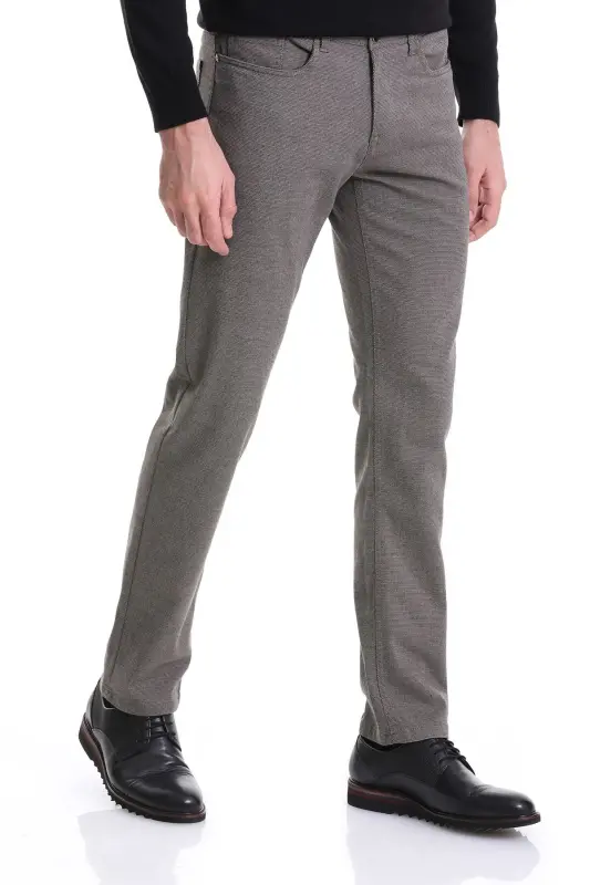 Mink Regular Fit Plain 5 Pocket Cotton Jeans-V - 4