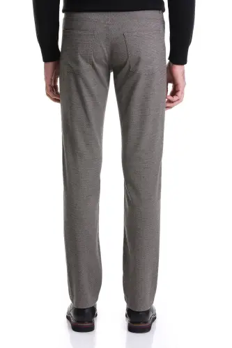Mink Regular Fit Plain 5 Pocket Cotton Jeans-V - 5
