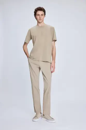 Mink Regular Fit Side Pocket Casual Canvas Pants - MODAZONE (1)