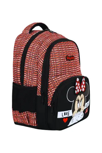 Minnie Mouse 3-Piece Set Elementary School Bag, Thermal Lunch Bag, and Pencil Case Set - Black - 4